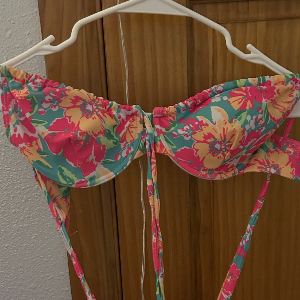 SHEIN Floral Bikini - Pink and Green